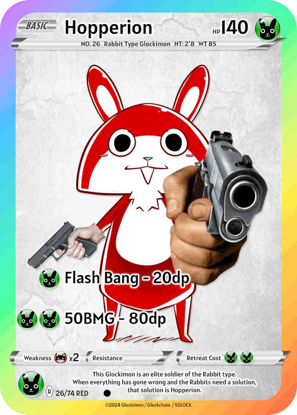 Red Rabbit Glockimon