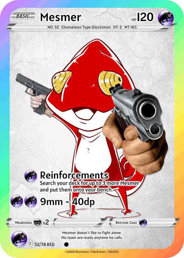 Red Chameleon Glockimon