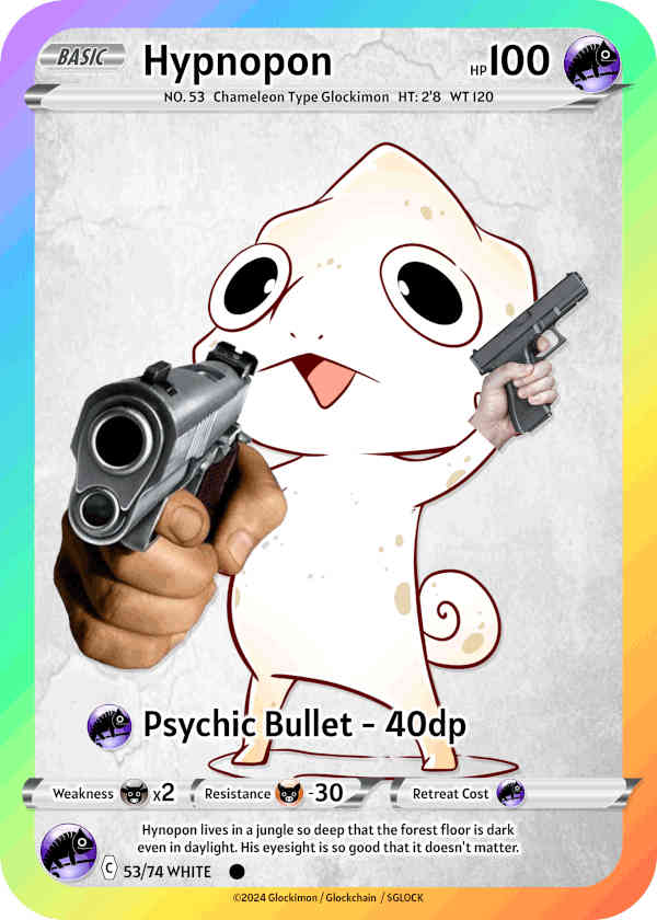 White Chameleon Glockimon