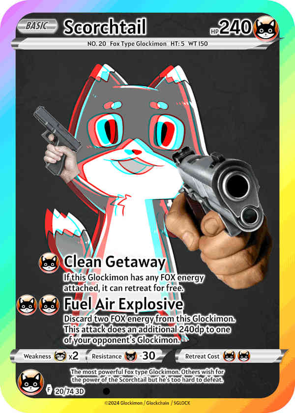 3D Fox Glockimon
