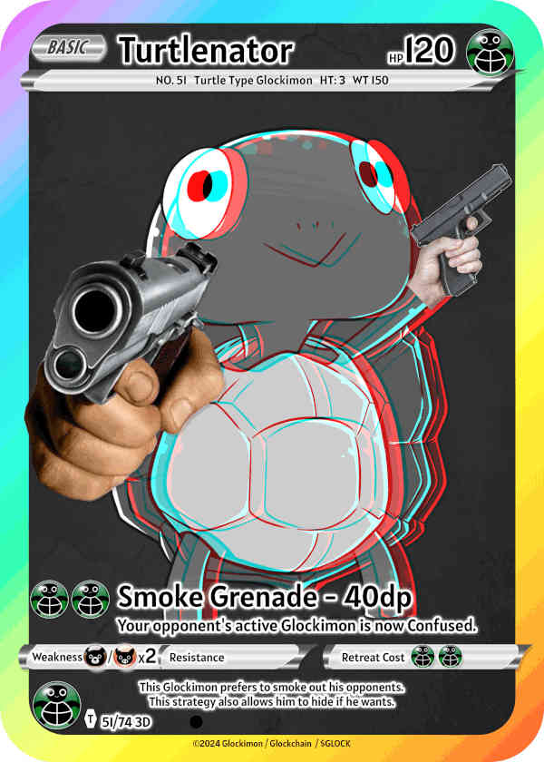 3D Turtle Glockimon