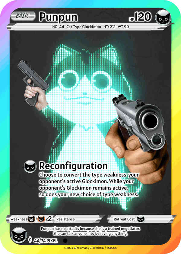 Pixel Cat Glockimon