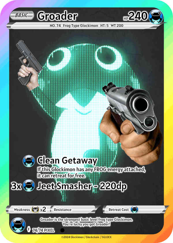 Pixel Frog Glockimon