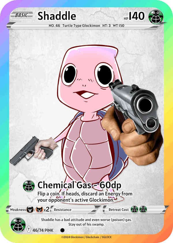 Pink Turtle Glockimon