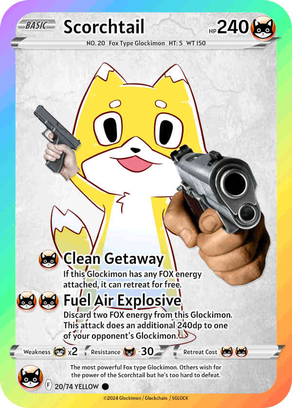 Yellow Fox Glockimon