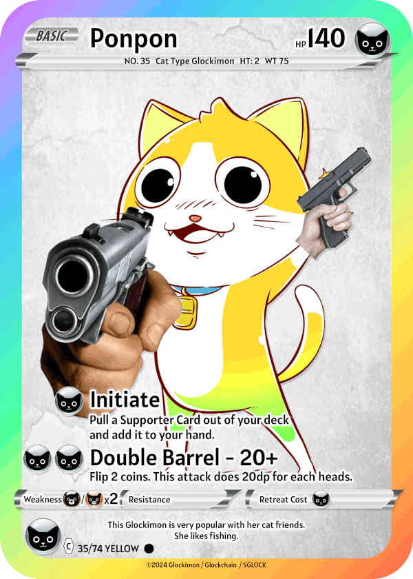 Yellow Cat Glockimon