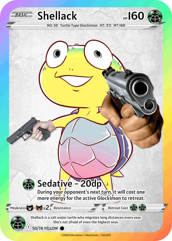 Yellow Turtle Glockimon