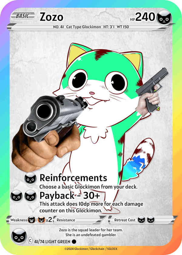 Light Green Cat Glockimon