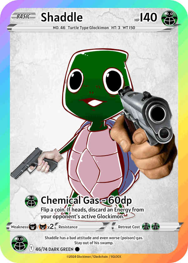 Dark Green Turtle Glockimon
