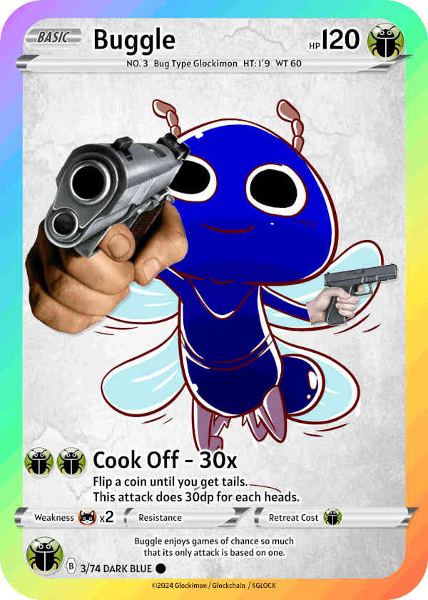 Dark Blue Bug Glockimon