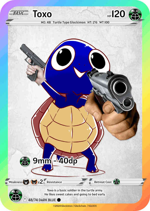 Dark Blue Turtle Glockimon